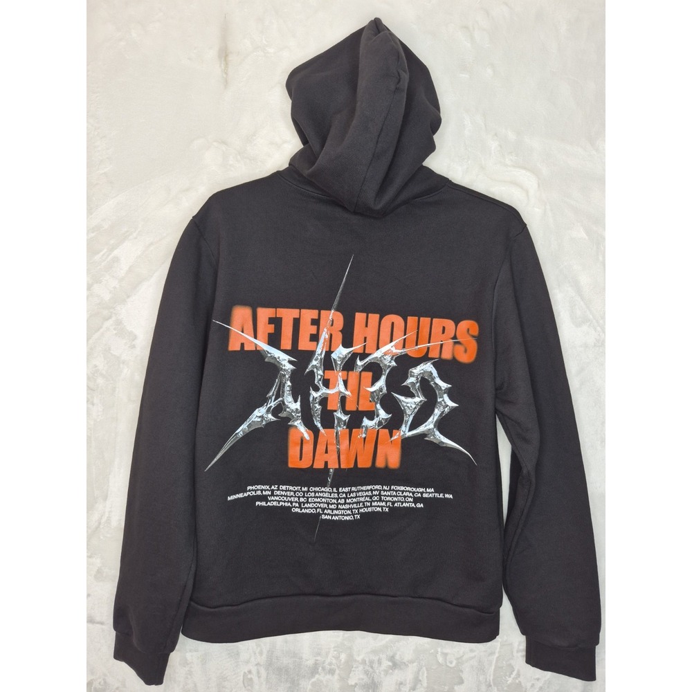 The Weeknd XO After Hours Til Dawn Tour Full Zip Hoodie Sweatshirt Mens L 22x27